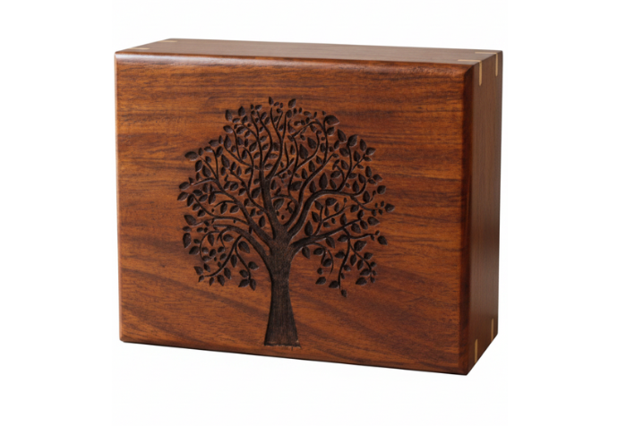 Wooden Personalized Tree of Life Cremation Urn