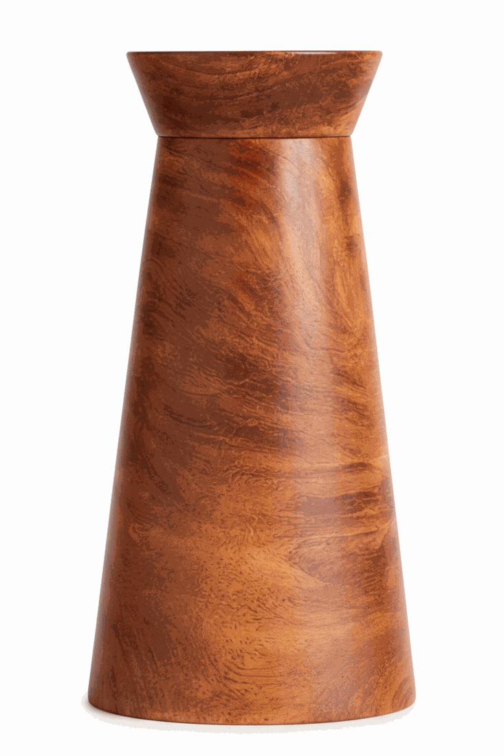 Wooden Elegant Tall Vase-Style Cremation Urn
