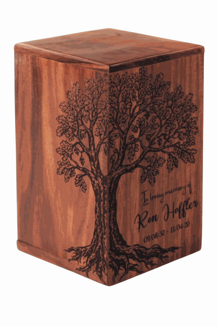 Personalized Wooden Cremation Urn – Tree of Life