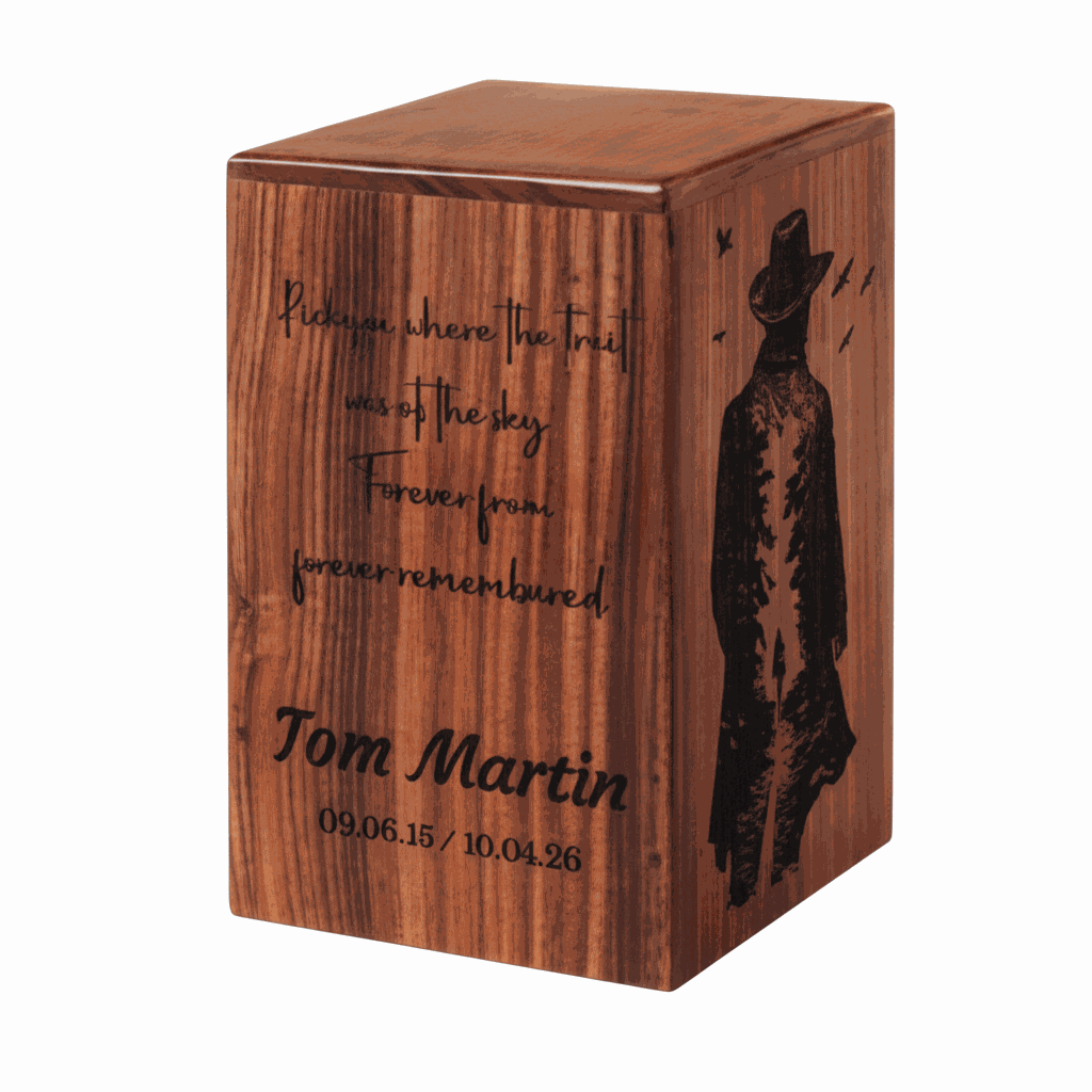 Personalized Wooden Cremation Urn