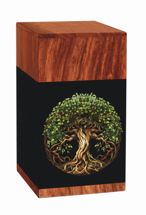 Wooden Tree of Life Cremation Urn